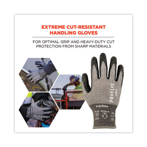 Proflex 7072 Ansi A7 Nitrile-coated Cr Gloves, Gray, Small, Pair