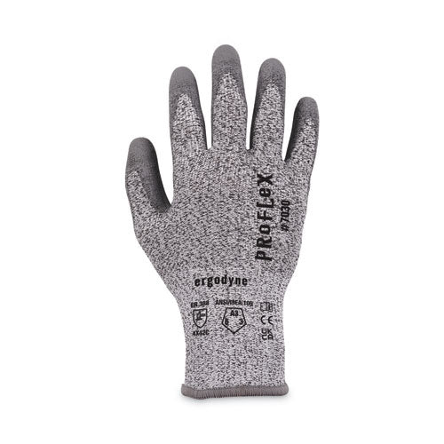 Proflex 7030 Ansi A3 Pu Coated Cr Gloves, Gray, 2x-large, 12 Pairs/pack