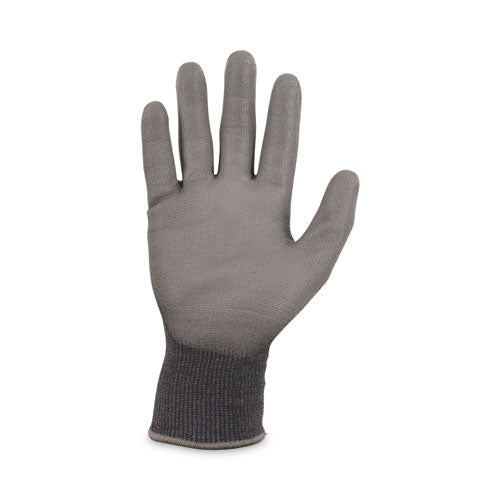 Proflex 7044 Ansi A4 Pu Coated Cr Gloves, Gray, Medium, Pair