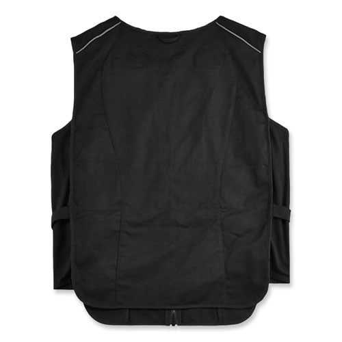 Chill-its 6255 Lightweight Phase Change Cooling Vest, Cotton/polyester, Small/medium, Black