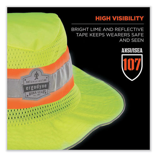 Chill-its 8935ct Hi-vis Pva Ranger Sun Hat, Large/x-large, Lime