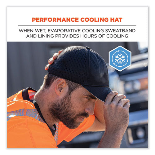 Chill-its 8937 Performance Cooling Baseball Hat, One Size Fits Most, Black