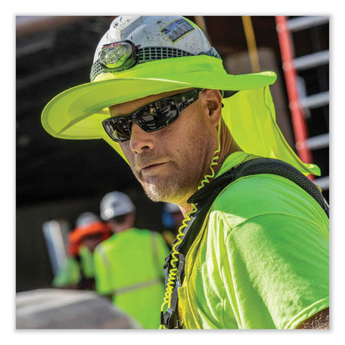 Chill-its 6660 Hard Hat Brim + Neck Shade, 19.5 X 9.75, Lime