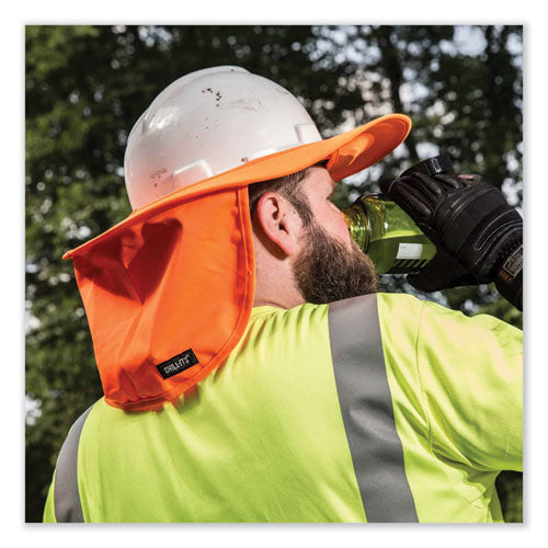 Chill-its 6660 Hard Hat Brim + Neck Shade, 19.5 X 9.75, Orange