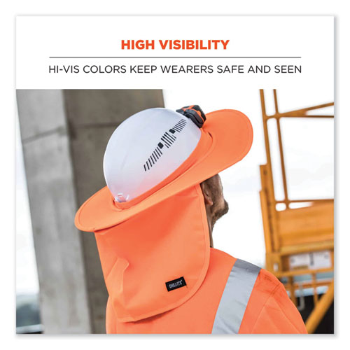 Chill-its 6660 Hard Hat Brim + Neck Shade, 19.5 X 9.75, Orange