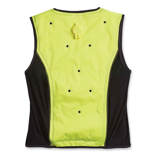 Chill-its 6685 Premium Dry Evaporative Cooling Vest With Zipper, Nylon, 4x-large, Lime