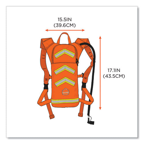 Chill-its 5155 Low Profile Hydration Pack, 2 L, Hi-vis Orange