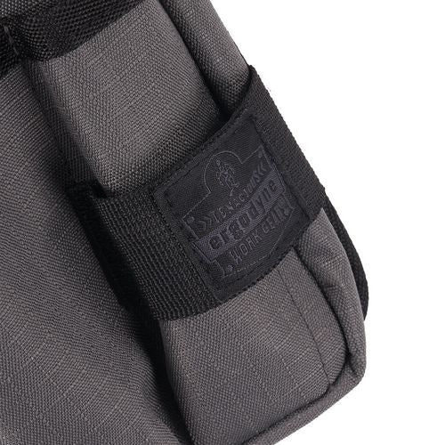 Arsenal 5568 Belt Loop Tool Pouch With Device Holster, 4 Compartments, 5 X 2 X 8.5, Polyester, Gray