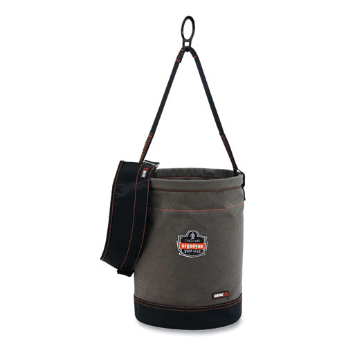 Arsenal 5960t Canvas Hoist Bucket And Top With D-rings, 12.5 X 12.5 X 17, Gray