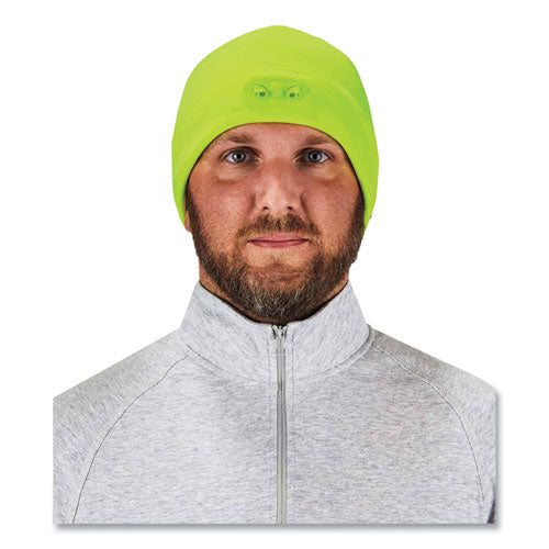 N-ferno 6804 Skull Cap Winter Hat With Led Lights, One Size Fits Mosts, Lime