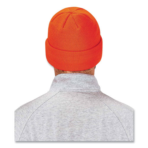 N-ferno 6806 Cuffed Rib Knit Winter Hat, One Size Fits Most, Orange