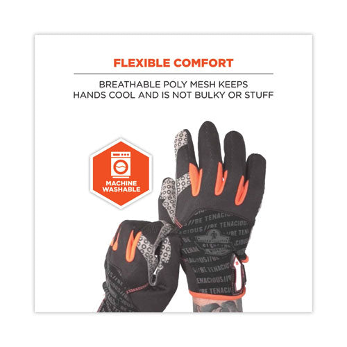 Proflex 821 Smooth Surface Handling Gloves, Black, Medium, Pair