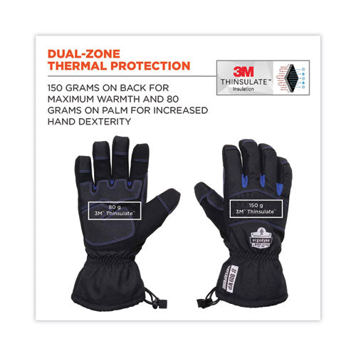 Proflex 819wp Extreme Thermal Wp Gloves, Black, Medium, Pair