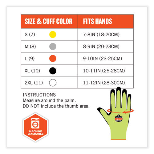 Proflex 7041-case Ansi A4 Nitrile Coated Cr Gloves, Lime, Small, 144 Pairs/carton