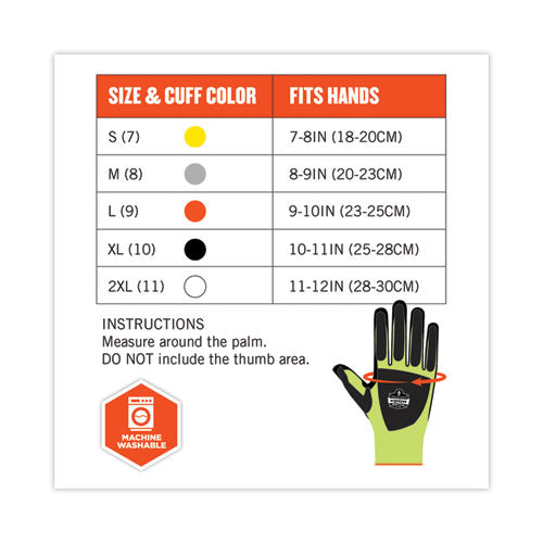 Proflex 7141 Ansi A4 Dir Nitrile-coated Cr Gloves, Lime, 2x-large, 72 Pairs/pack