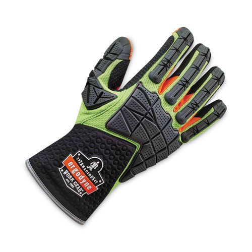 Proflex 925f(x) Standard Dorsal Impact-reducing Gloves, Black/lime, Medium, Pair