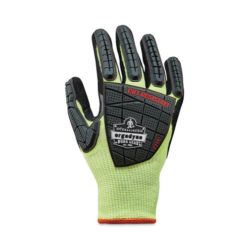 Proflex 7141 Ansi A4 Dir Nitrile-coated Cr Gloves, Lime, Small, Pair