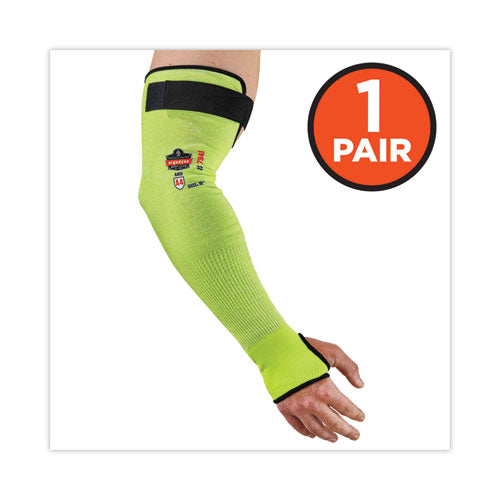 Proflex 7941-pr Cr Protective Arm Sleeve, 18", Lime, Pair