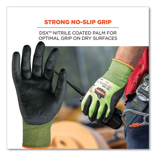 Proflex 7022 Ansi A2 Coated Cr Gloves Dsx, Lime, Large, Pair