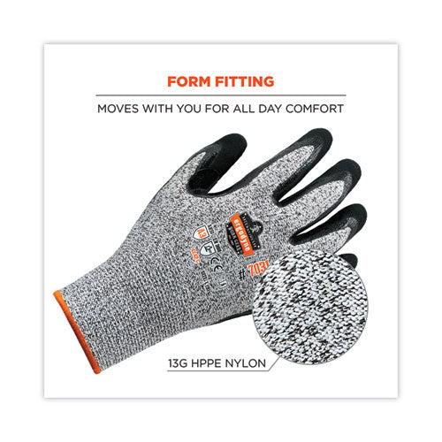 Proflex 7031 Ansi A3 Nitrile-coated Cr Gloves, Gray, Large, Pair