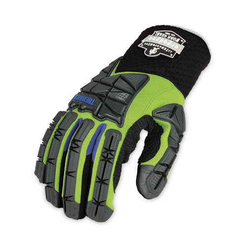 Proflex 925wp Performance Dorsal Impact-reducing Thermal Waterproof Gloves, Black/lime, X-large, Pair