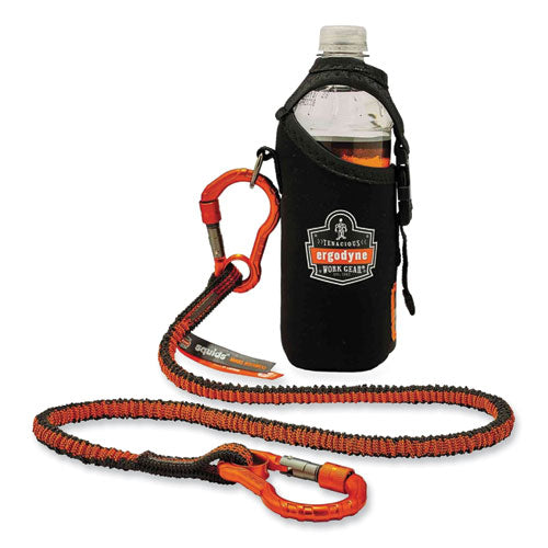 Squids 3110f(x) Tool Lanyard With Aluminum Carabiners, 10 Lb Max Working Capacity, 38" To 48" Long, Orange/gray