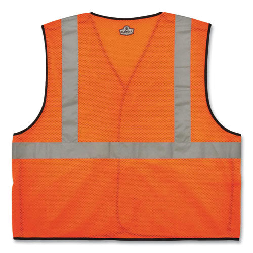 Glowear 8216ba Class 2 Breakaway Mesh Id Holder Vest, Polyester, Large/x-large, Orange