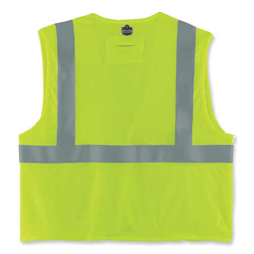 Glowear 8263frhl Class 2 Fr Safety Economy Hook And Loop Vest, Modacrylic Mesh/cotton, Small/medium, Lime