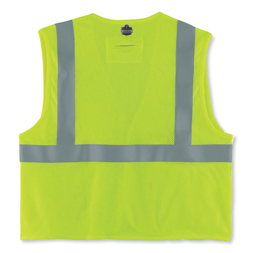 Glowear 8263frhl Class 2 Fr Safety Economy Hook And Loop Vest, Modacrylic Mesh/cotton, Large/x-large, Lime