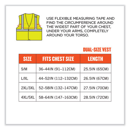 Glowear 8263frhl Class 2 Fr Safety Economy Hook And Loop Vest, Modacrylic Mesh/cotton, Large/x-large, Lime