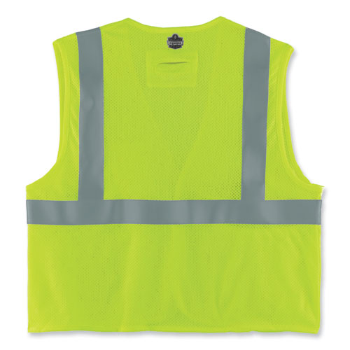 Glowear 8263frhl Class 2 Fr Safety Economy Hook And Loop Vest, Modacrylic Mesh/cotton, 4x-large/5x-large, Lime