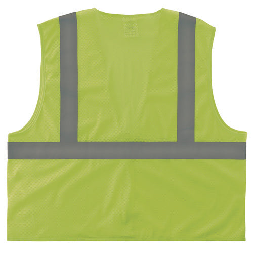 Glowear 8205hl-eco Class 2 Recycled Hi-vis Vest, Mesh, Polyester, Small/medium, Lime