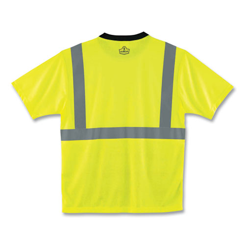 Glowear 8289bk Class 2 Hi-vis T-shirt With Black Bottom, X-large, Lime