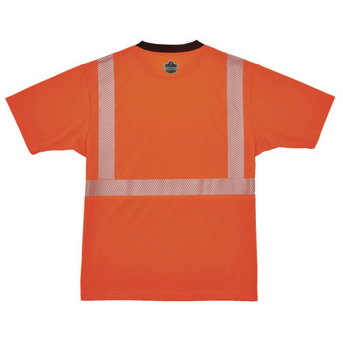 Glowear 8280bk Class 2 Performance T-shirt With Black Bottom, 10x-large Long, Orange