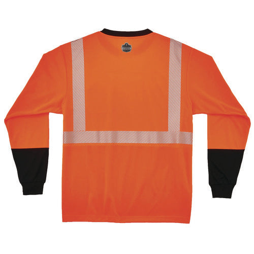 Glowear 8281bk Class 2 Long Sleeve Shirt With Black Bottom, X-large Long, Orange