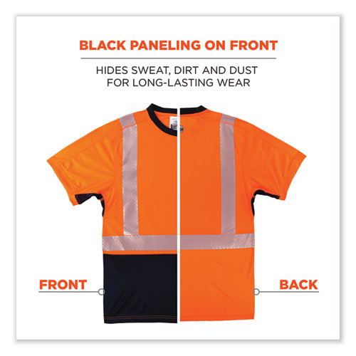 Glowear 8283bk Class 2 Lightweight Performance Hi-vis T-shirt, Polyester, 5x-large, Orange