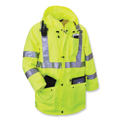 Glowear 8385 Class 3 Hi-vis 4-in-1 Jacket, 2x-large, Lime