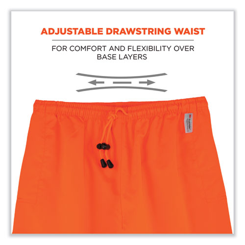 Glowear 8915 Class E Hi-vis Rain Pants, 3x-large, Orange