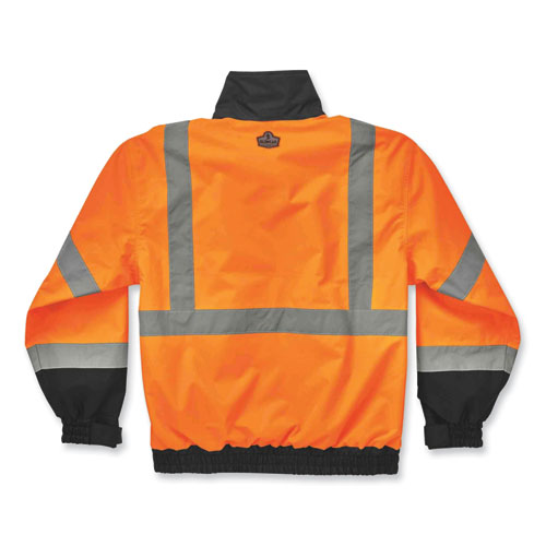 Glowear 8379 Class 3 Hi-vis Fleece Lined Bomber Jacket, Orange, Large