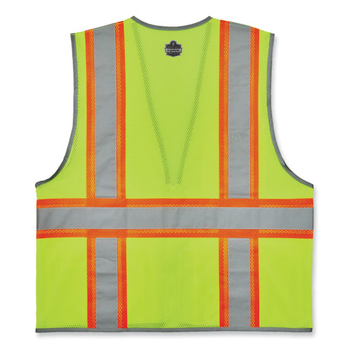 Glowear 8246z-s Single Size Class 2 Two-tone Mesh Vest, Polyester, Medium, Lime