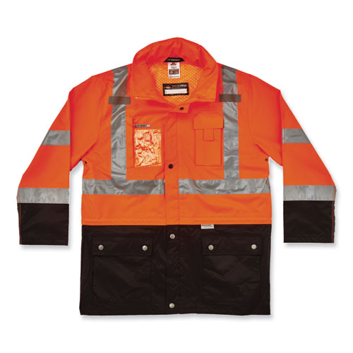 Glowear 8386 Class 3 Hi-vis Outer Shell Jacket, Polyester, 5x-large, Orange