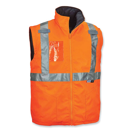 Glowear 8287 Class 2 Hi-vis Jacket With Removable Sleeves, 5x-large, Orange