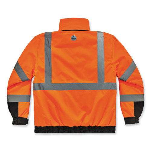 Glowear 8381 Class 3 Hi-vis 4-in-1 Quilted Bomber Jacket, Orange, Small