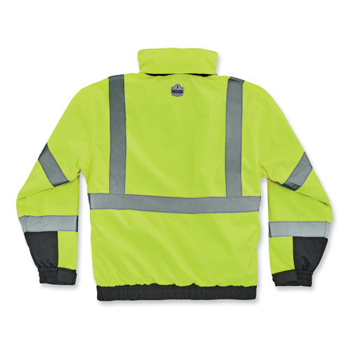 Glowear 8381 Class 3 Hi-vis 4-in-1 Quilted Bomber Jacket, Lime, X-large