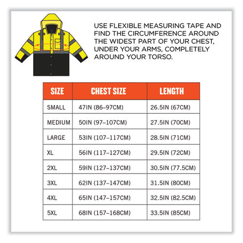 Glowear 8381 Class 3 Hi-vis 4-in-1 Quilted Bomber Jacket, Lime, X-large