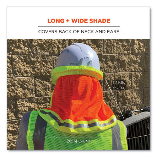 Glowear 8005 Hi-vis Hard Hat Neck Shade, 20 X 12.5, Lime