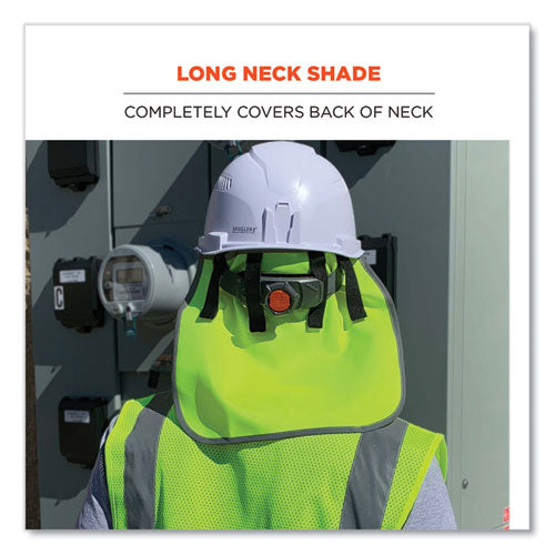 Glowear 8006 Hi-vis Hard Hat Neck Shade, 12.25 X 10.5, Lime