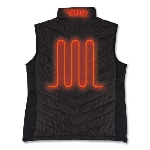 N-ferno 6495 Rechargeable Heated Vest With Battery Power Bank, Fleece/polyester, Large, Black