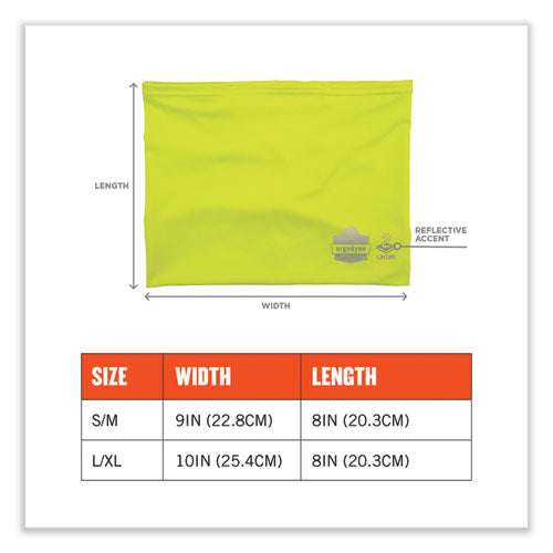 Chill-its 6489 2-layer Cooling Performance Knit Multi-band, Polyester/spandex, Small/medium, Hi-vis Lime