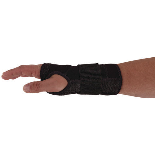 Proflex 4005 Wrist Brace Support With Single Strap, Large, Fits Left Hand, Black